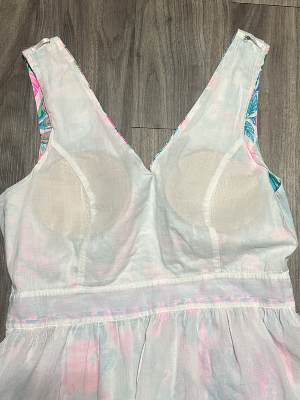 Lilly Pulitzer Tropical Floral Maxi Dress Pink Green Sleeveless Resort. - Picture 12 of 12
